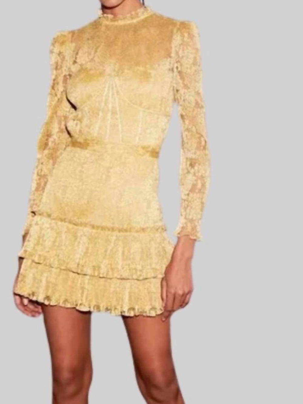 SAYLOR ADRIA GOLD DRESS
